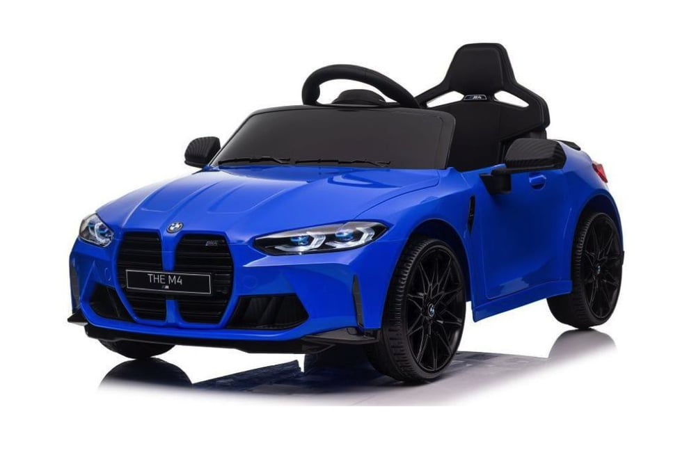 Bmw M4, 12 Volt Elektrische Kinderauto, Leder Zitje, Rubberen Banden, Kinder Accu Auto!