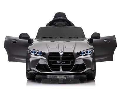 Bmw M4, 12 Volt Elektrische Kinderauto, Leder Zitje, Rubberen Banden, Kinder Accu Auto!