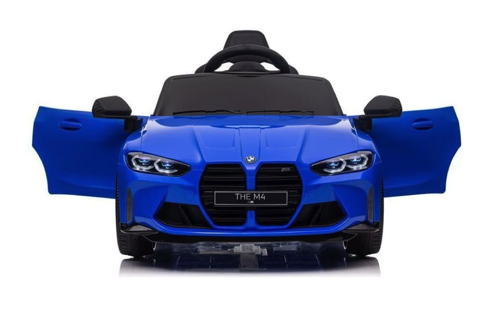 Bmw M4, 12 Volt Elektrische Kinderauto, Leder Zitje, Rubberen Banden, Kinder Accu Auto!