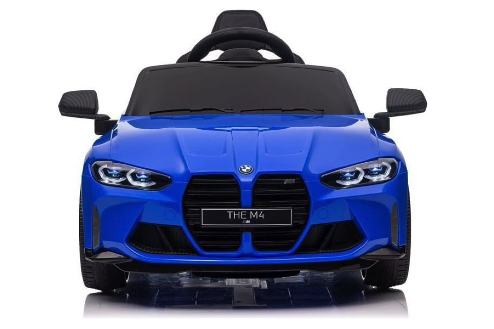 Bmw M4, 12 Volt Elektrische Kinderauto, Leder Zitje, Rubberen Banden, Kinder Accu Auto!