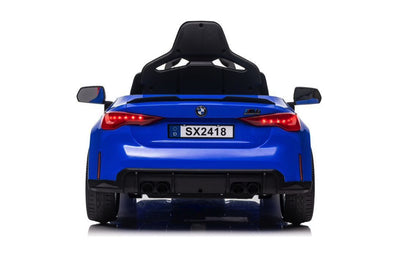 Bmw M4, 12 Volt Elektrische Kinderauto, Leder Zitje, Rubberen Banden, Kinder Accu Auto!