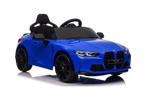 Bmw M4, 12 Volt Elektrische Kinderauto, Leder Zitje, Rubberen Banden, Kinder Accu Auto!
