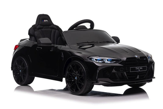 Bmw M4, 12 Volt Elektrische Kinderauto, Leder Zitje, Rubberen Banden, Kinder Accu Auto!