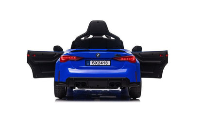 Bmw M4, 12 Volt Elektrische Kinderauto, Leder Zitje, Rubberen Banden, Kinder Accu Auto!