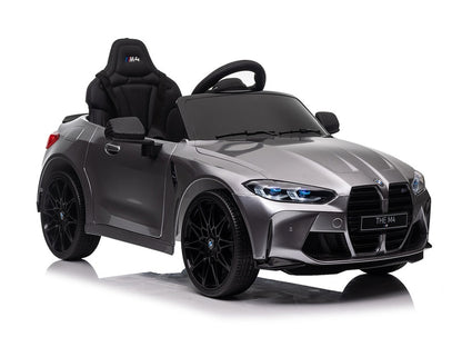 Bmw M4, 12 Volt Elektrische Kinderauto, Leder Zitje, Rubberen Banden, Kinder Accu Auto!