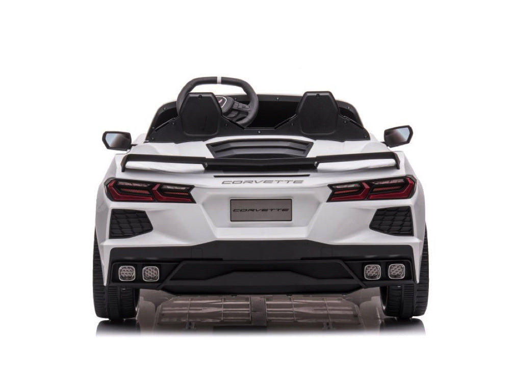 Corvette Stingray, 2-Persoons Elektrische Kinder Voertuig, 12 Volt Met Rubberen Banden, Leder Zitje En Meer!