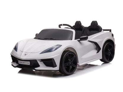 Corvette Stingray, 2-Persoons Elektrische Kinder Voertuig, 12 Volt Met Rubberen Banden, Leder Zitje En Meer!