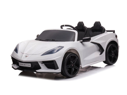 Corvette Stingray, 2-Persoons Elektrische Kinder Voertuig, 12 Volt Met Rubberen Banden, Leder Zitje En Meer!