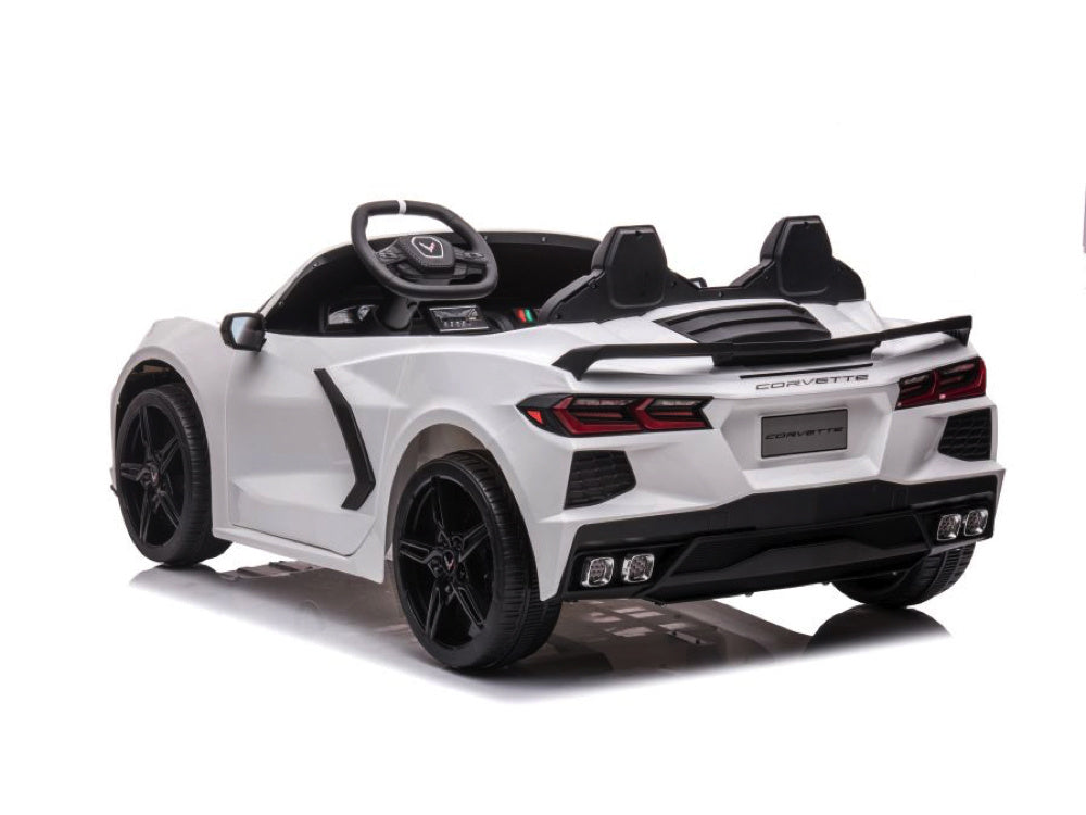 Corvette Stingray, 2-Persoons Elektrische Kinder Voertuig, 12 Volt Met Rubberen Banden, Leder Zitje En Meer!