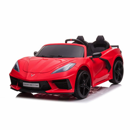 Corvette Stingray, 2-Persoons Elektrische Kinder Voertuig, 12 Volt Met Rubberen Banden, Leder Zitje En Meer!