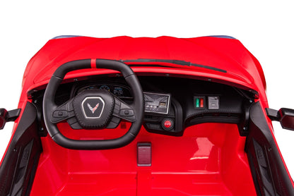 Corvette Stingray, 2-Persoons Elektrische Kinder Voertuig, 12 Volt Met Rubberen Banden, Leder Zitje En Meer!