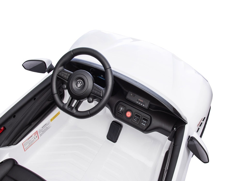 Maserati Granturismo Folgore 2-Zitter, 12 Volt Kinderauto  Met Rubberen Banden En Meer!