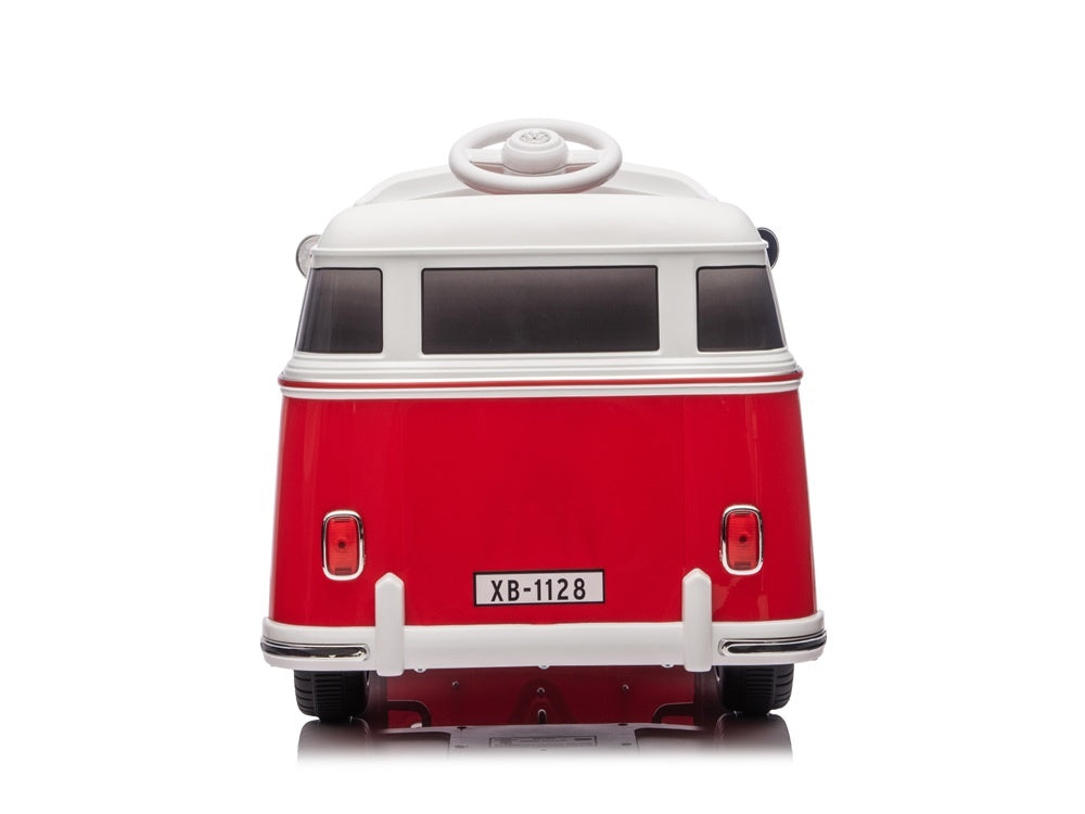 Volkswagen T1 Classic Bus, 12 Volt Kinderauto Met Rubberen Banden En Meer!