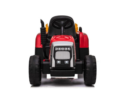 Tractor Rood, 2X 12 Volt Motoren, Elektrische Kindertractor.