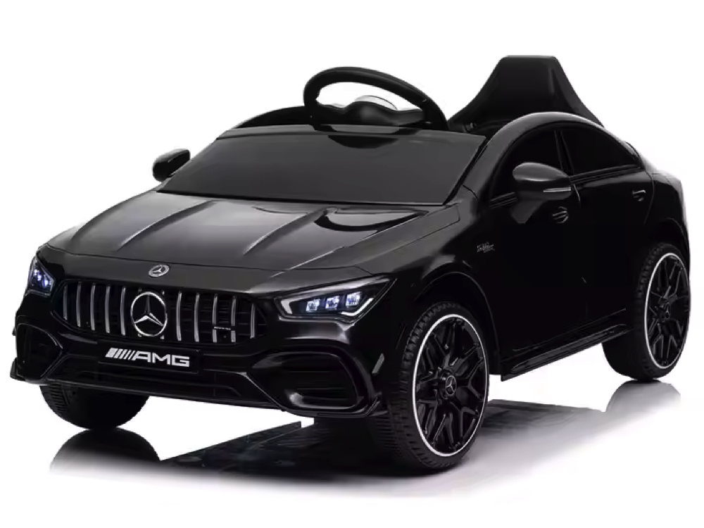 Mercedes Cla 45 S Amg Elektrische Kinderauto 12 Volt Elektrische Kinderauto Met Rubberen Banden, Leder Zitje En Meer!