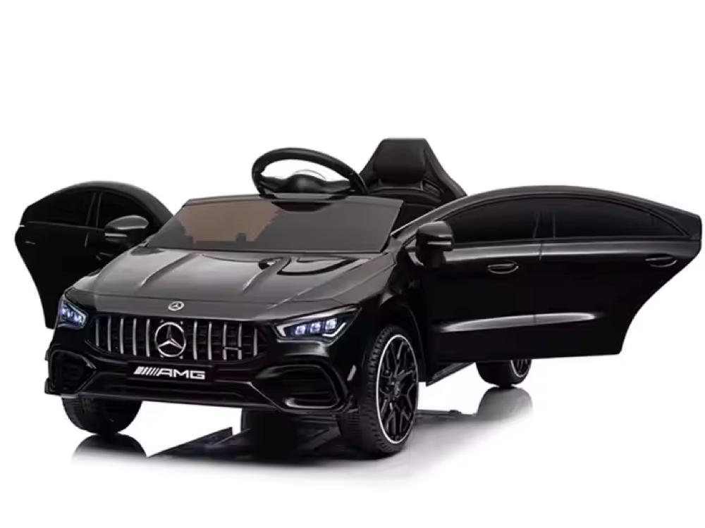 Mercedes Cla 45 S Amg Elektrische Kinderauto 12 Volt Elektrische Kinderauto Met Rubberen Banden, Leder Zitje En Meer!