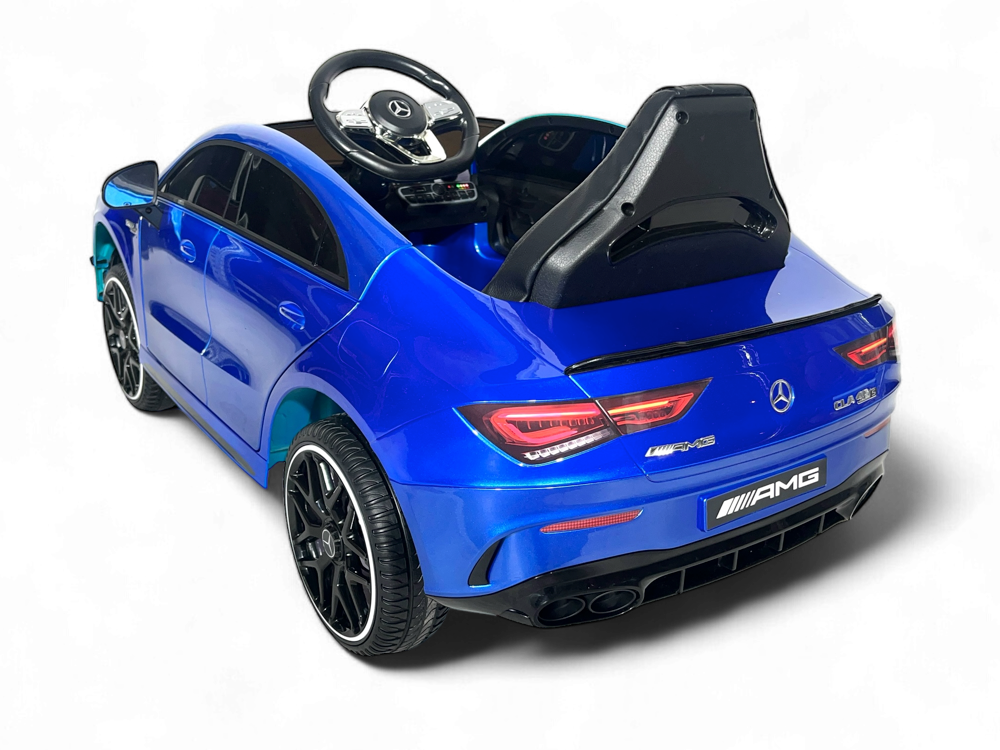 Mercedes Cla 45 S Amg Elektrische Kinderauto 12 Volt Elektrische Kinderauto Met Rubberen Banden, Leder Zitje En Meer!