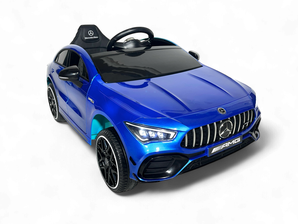 Mercedes Cla 45 S Amg Elektrische Kinderauto 12 Volt Elektrische Kinderauto Met Rubberen Banden, Leder Zitje En Meer!