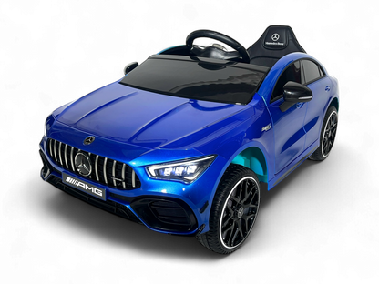 Mercedes Cla 45 S Amg Elektrische Kinderauto 12 Volt Elektrische Kinderauto Met Rubberen Banden, Leder Zitje En Meer!