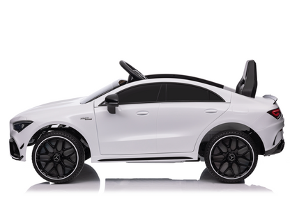 Mercedes Cla 45 S Amg Elektrische Kinderauto 12 Volt Elektrische Kinderauto Met Rubberen Banden, Leder Zitje En Meer!