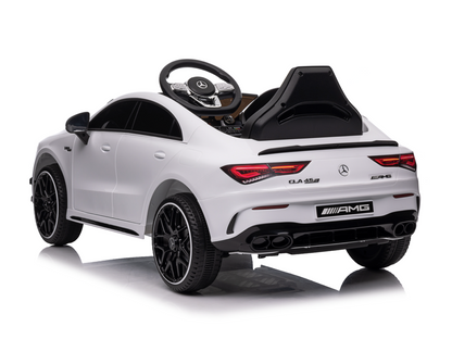 Mercedes Cla 45 S Amg Elektrische Kinderauto 12 Volt Elektrische Kinderauto Met Rubberen Banden, Leder Zitje En Meer!