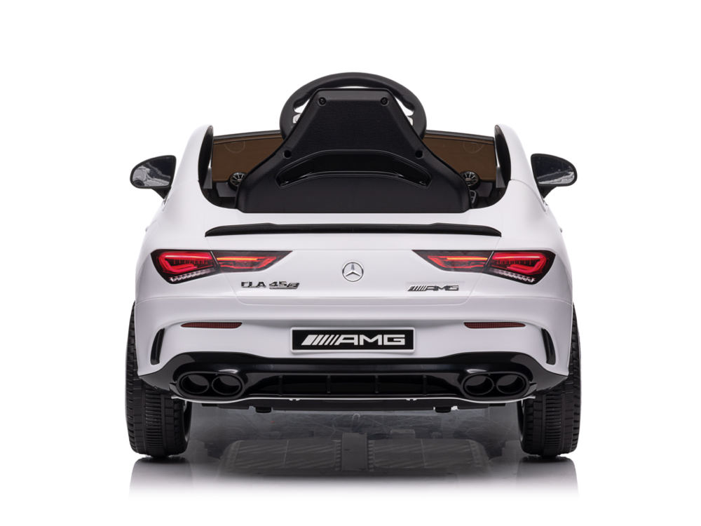 Mercedes Cla 45 S Amg Elektrische Kinderauto 12 Volt Elektrische Kinderauto Met Rubberen Banden, Leder Zitje En Meer!