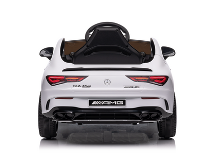 Mercedes Cla 45 S Amg Elektrische Kinderauto 12 Volt Elektrische Kinderauto Met Rubberen Banden, Leder Zitje En Meer!