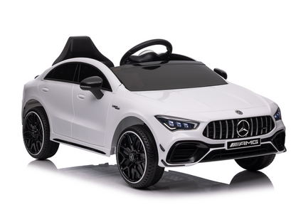 Mercedes Cla 45 S Amg Elektrische Kinderauto 12 Volt Elektrische Kinderauto Met Rubberen Banden, Leder Zitje En Meer!