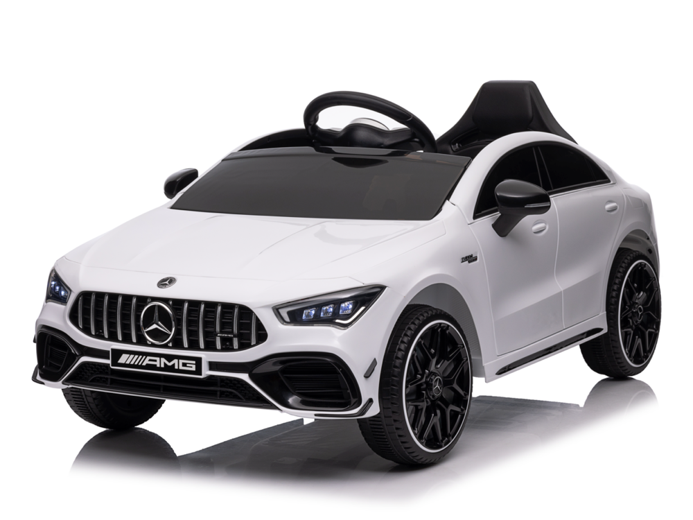 Mercedes Cla 45 S Amg Elektrische Kinderauto 12 Volt Elektrische Kinderauto Met Rubberen Banden, Leder Zitje En Meer!