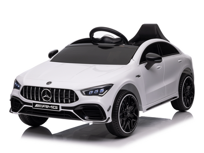 Mercedes Cla 45 S Amg Elektrische Kinderauto 12 Volt Elektrische Kinderauto Met Rubberen Banden, Leder Zitje En Meer!