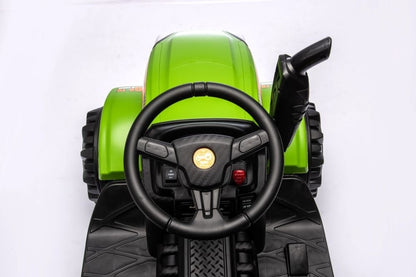 Elektrische Tractor Met Aanhangwagen, 12 Volt, Muziek Module, Bluetooth