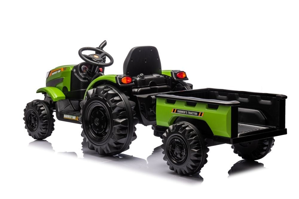 Elektrische Tractor Met Aanhangwagen, 12 Volt, Muziek Module, Bluetooth