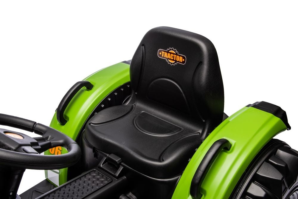 Elektrische Tractor Met Aanhangwagen, 12 Volt, Muziek Module, Bluetooth