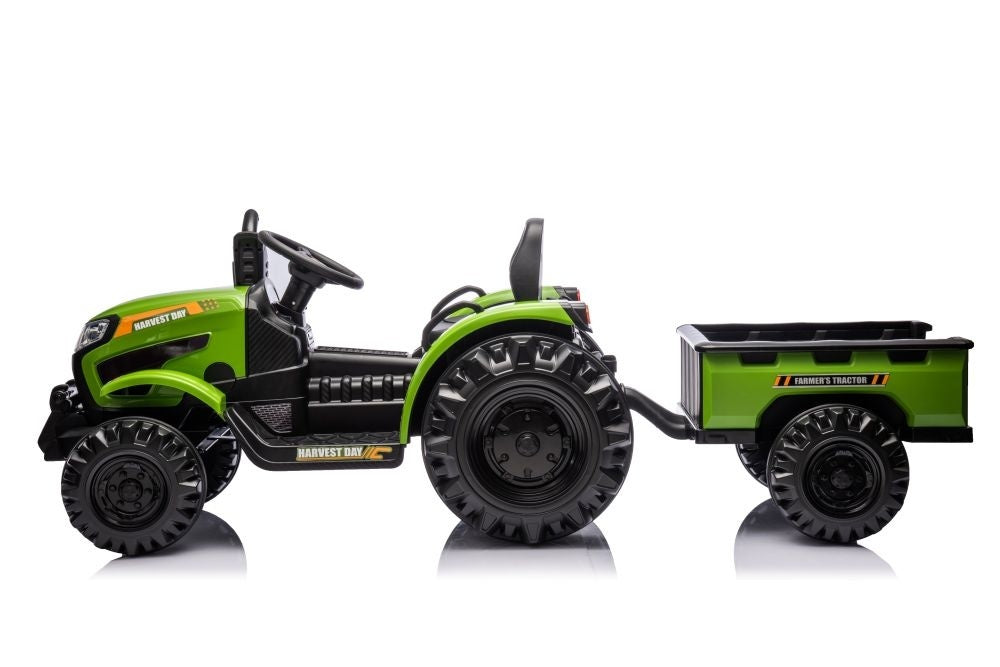Elektrische Tractor Met Aanhangwagen, 12 Volt, Muziek Module, Bluetooth